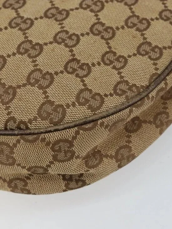 GUCCI GG Canvas Shoulder Bag Beige Silver 122790 Auth - Picture 10 of 16